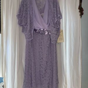 Roaman's Soft Purple Lace Dress
